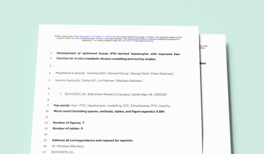 Development of optimised human iPSC-derived hepatocytes with improved liver function for in vitro metabolic disease modelling and toxicity studies